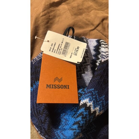 Missoni Zig-Zag Tonal Wool-Blend Beanie Blue - Picture 7 of 7